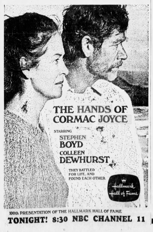 Stephen Boyd in”The Hands of Cormac Joyce” – Hallmark Special, 1972 |  Stephen Boyd Blog